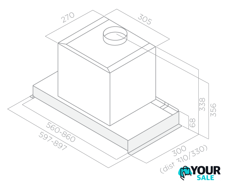 Кухонная вытяжка Elica Glass Out IX/A/60 [PRF0109787] - Изображение №4 — Интернет-магазин Your Sale