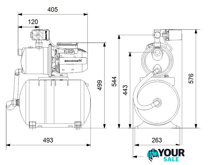 Насосная станция Grundfos JP 4-47 PT-H - Изображение №3 — Интернет-магазин Your Sale