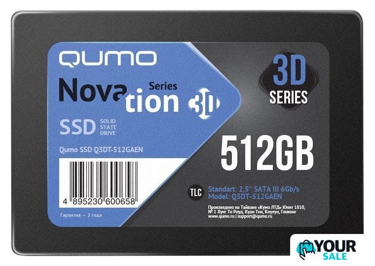 SSD QUMO Novation 3D TLC 512GB Q3DT-512GAEN - Изображение №1 — Интернет-магазин Your Sale