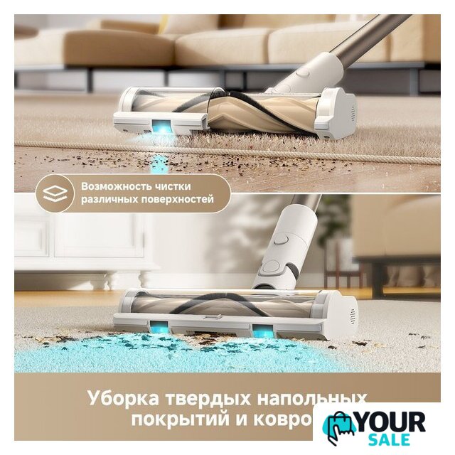 Пылесос Dreame Cordless Vacuum Cleaner R10s VZV22A (евровилка, белый) - Изображение №8 — Интернет-магазин Your Sale