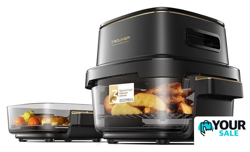 Аэрогриль (аэрофритюрница) Trouver Air Fryer AF20 Pro (черный) - Изображение №6 — Интернет-магазин Your Sale