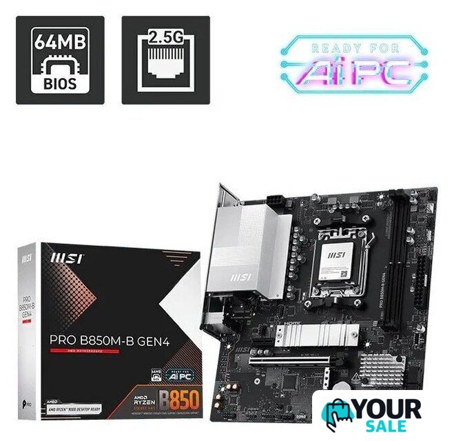 Материнская плата MSI Pro B850M-B Gen4 - Изображение №5 — Интернет-магазин Your Sale