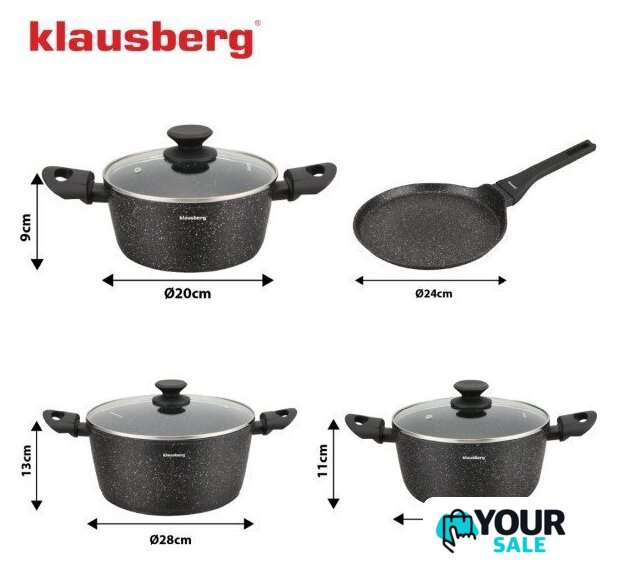 Набор кастрюль Klausberg KB-7962 - Изображение №5 — Интернет-магазин Your Sale