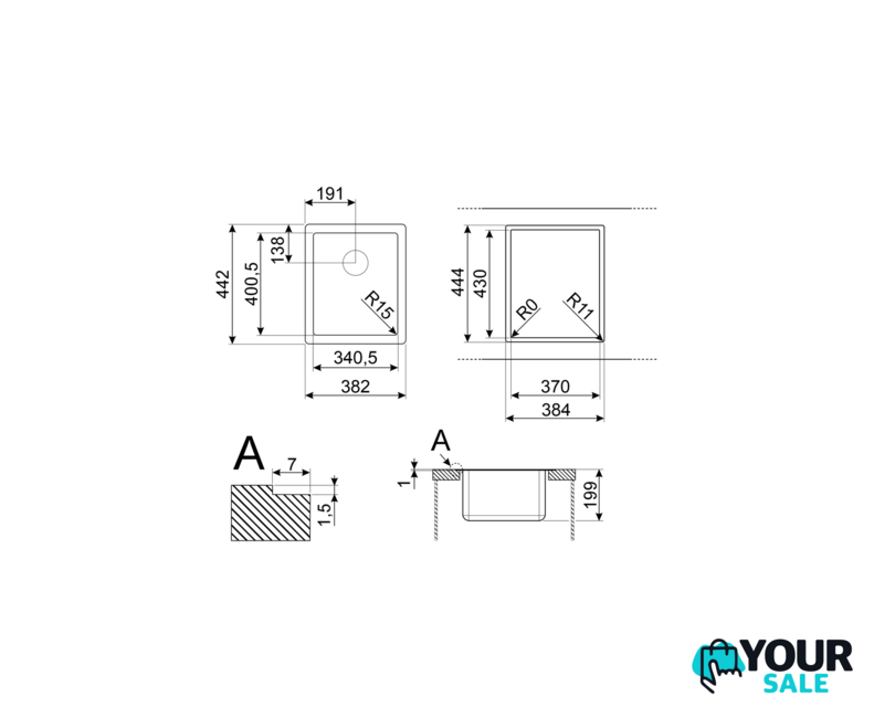 Кухонная мойка Smeg VFU34SFR - Изображение №2 — Интернет-магазин Your Sale