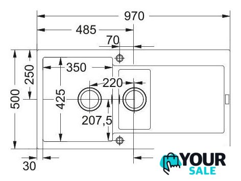 Кухонная мойка Franke Maris MRG 651-97 114.0675.997 (черный) - Изображение №2 — Интернет-магазин Your Sale