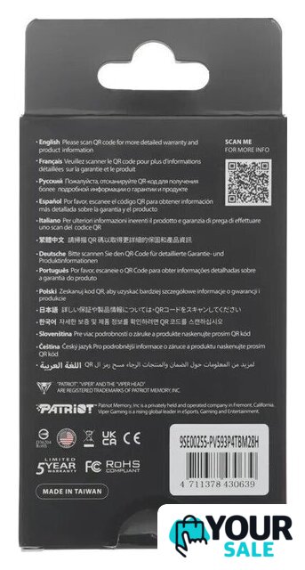 SSD Patriot Viper VP593 4TB PV593P4TBM28H - Изображение №6 — Интернет-магазин Your Sale