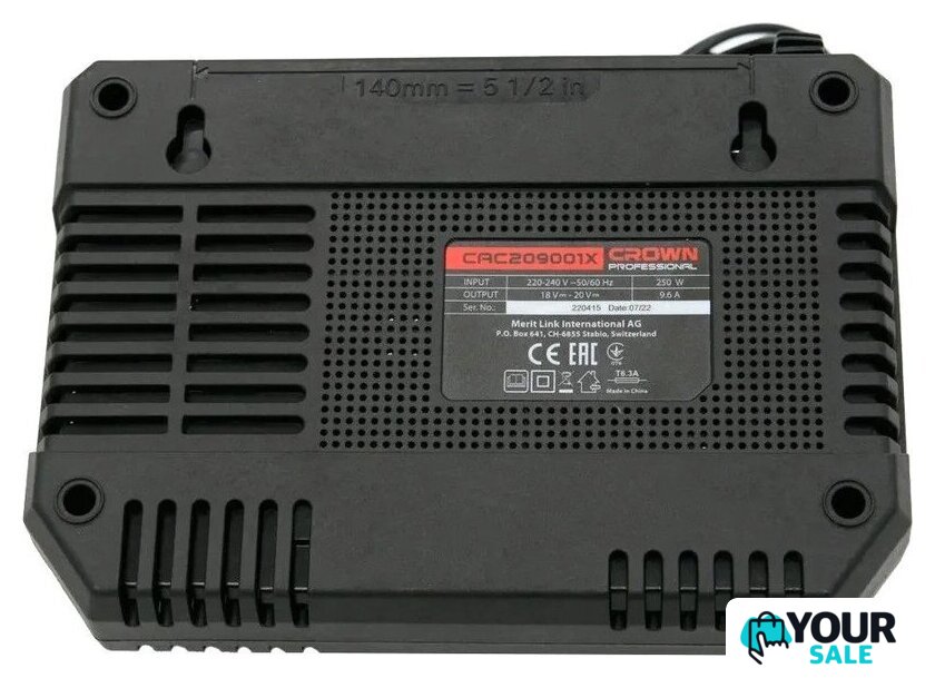 Зарядное устройство Crown CAC209001X (18-20В) - Изображение №3 — Интернет-магазин Your Sale