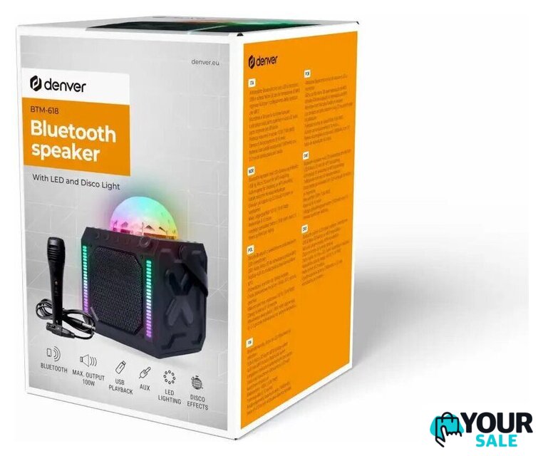 Беспроводная колонка Denver Electronics BTM-618 - Изображение №9 — Интернет-магазин Your Sale