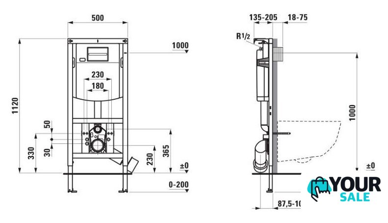 Инсталляция для унитаза Laufen Ineolink H9201140000001 - Изображение №3 — Интернет-магазин Your Sale