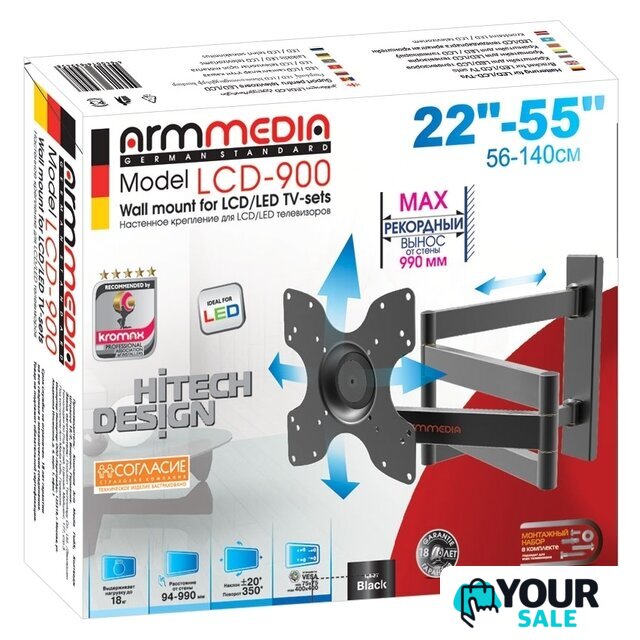 Кронштейн для телевизора Arm Media LCD-900 - Изображение №2 — Интернет-магазин Your Sale