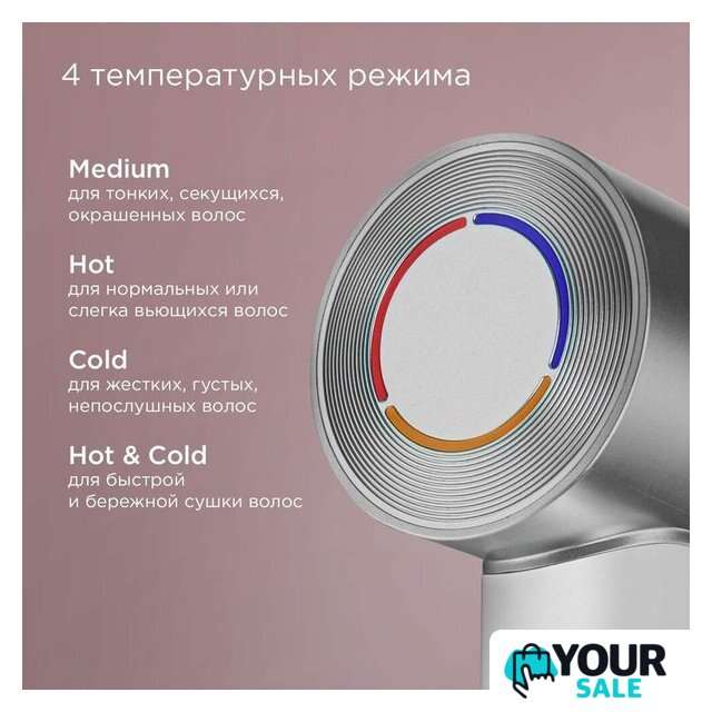 Фен Redmond (Редмонд) HD1703 (серый/белый) - Изображение №4 — Интернет-магазин Your Sale