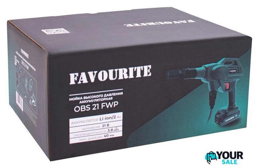 Мойка высокого давления Favourite OBS 21 FWP (с 1-им АКБ) - Изображение №3 — Интернет-магазин Your Sale