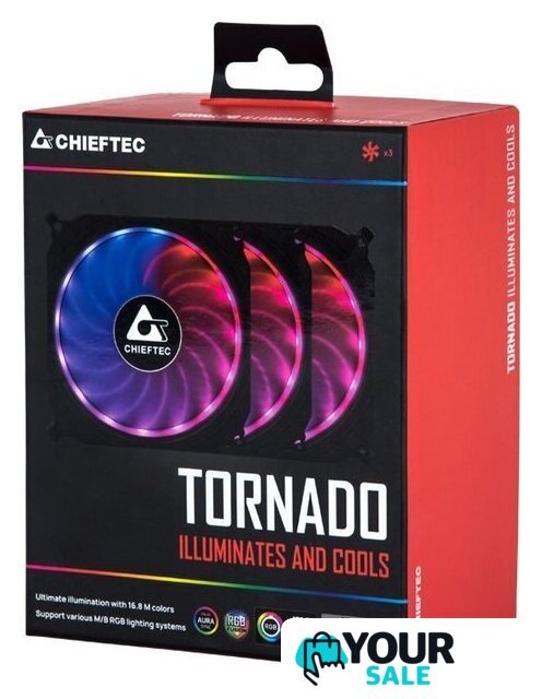 Набор вентиляторов Chieftec CF-3012-RGB (с контроллером) - Изображение №7 — Интернет-магазин Your Sale
