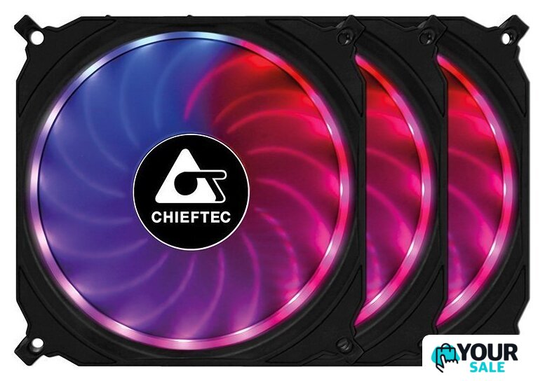 Набор вентиляторов Chieftec CF-3012-RGB (с контроллером) - Изображение №1 — Интернет-магазин Your Sale