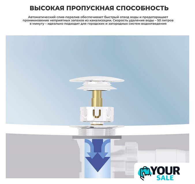Сифон Wellsee Useful Extras 231912000 (белый/глянцевый белый) - Изображение №6 — Интернет-магазин Your Sale