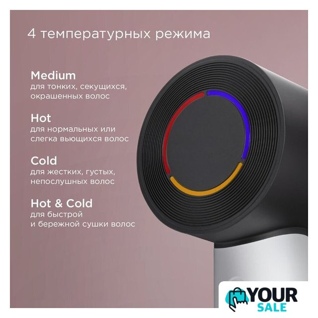 Фен Redmond (Редмонд) HD1703 (черный/белый) - Изображение №4 — Интернет-магазин Your Sale