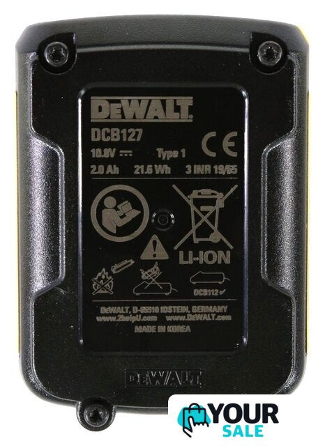 Аккумулятор DeWalt DCB127-XJ (10.8В/2 Ah) - Изображение №4 — Интернет-магазин Your Sale