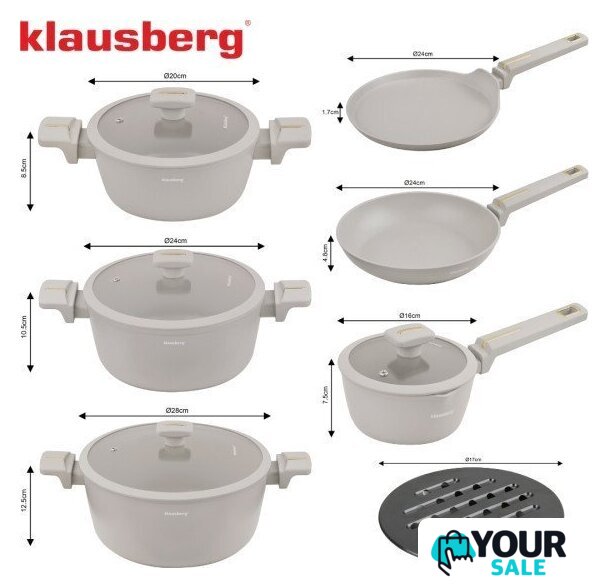 Набор кастрюль Klausberg KB-7967 - Изображение №4 — Интернет-магазин Your Sale