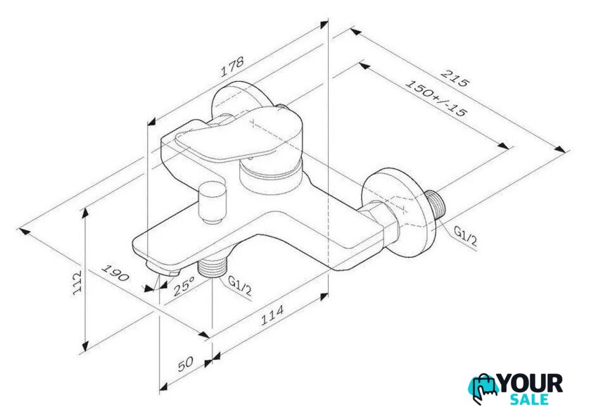Смеситель AM.PM F88A10000 (хром) - Изображение №3 — Интернет-магазин Your Sale