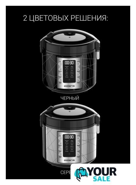 Мультиварка Polaris PMC 5020 Wi-Fi IQ Home (серебристый) - Изображение №9 — Интернет-магазин Your Sale