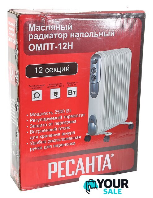 Масляный радиатор Ресанта ОМПТ-12Н - Изображение №7 — Интернет-магазин Your Sale