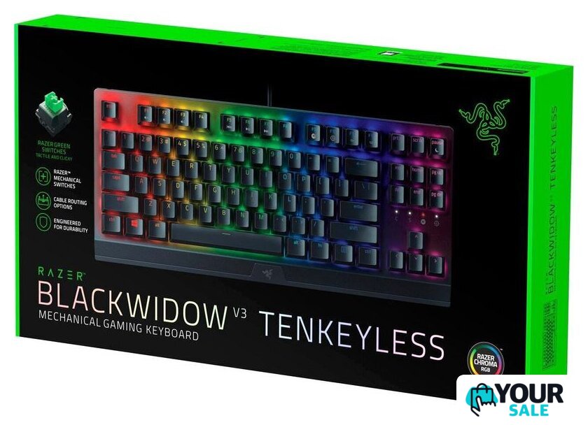 Клавиатура Razer BlackWidow V3 Tenkeyless Green Switch - Изображение №8 — Интернет-магазин Your Sale