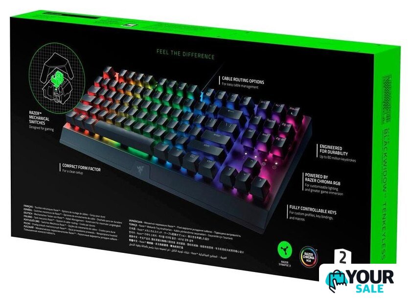 Клавиатура Razer BlackWidow V3 Tenkeyless Green Switch - Изображение №9 — Интернет-магазин Your Sale