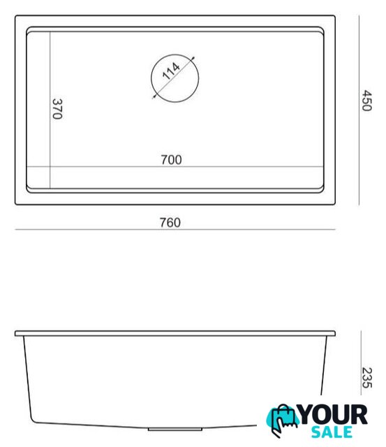 Кухонная мойка Quadron HQD7644U4_PVDG1_I - Изображение №6 — Интернет-магазин Your Sale