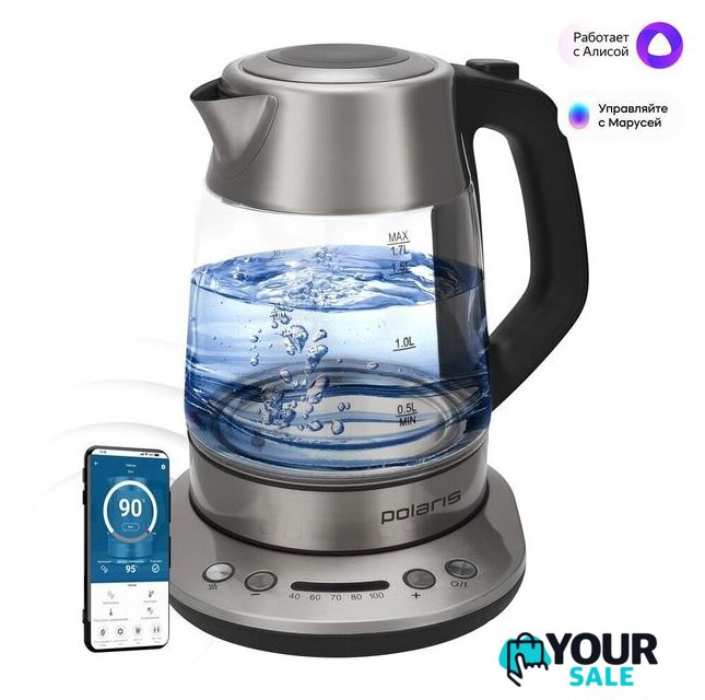 Электрический чайник Polaris PWK 1775CGLD Wi-Fi IQ Home - Изображение №2 — Интернет-магазин Your Sale