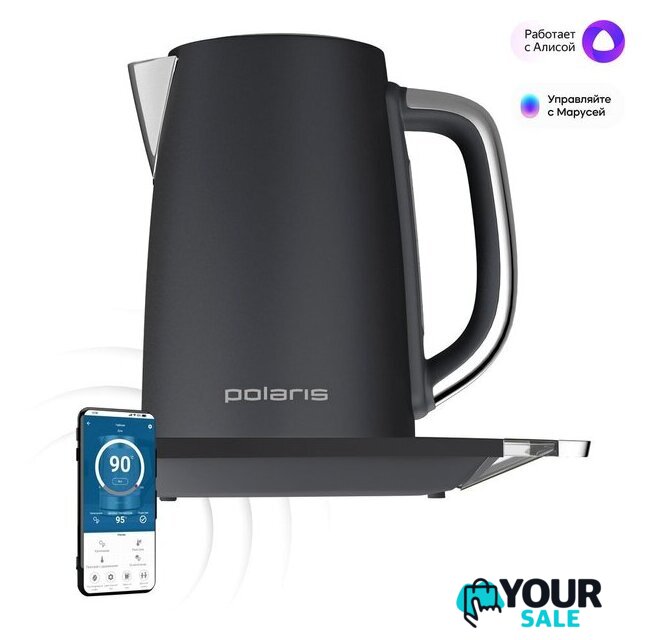 Электрический чайник Polaris PWK 1755CAD WIFI IQ Home (серый) - Изображение №2 — Интернет-магазин Your Sale