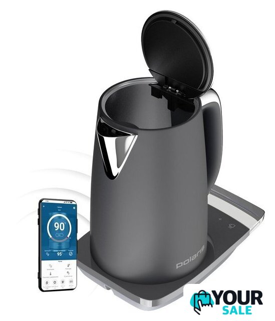 Электрический чайник Polaris PWK 1755CAD WIFI IQ Home (серый) - Изображение №7 — Интернет-магазин Your Sale