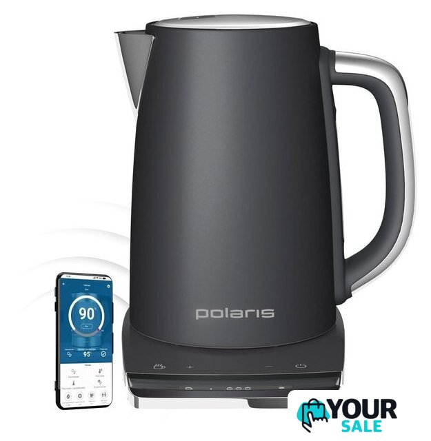 Электрический чайник Polaris PWK 1755CAD WIFI IQ Home (серый) - Изображение №6 — Интернет-магазин Your Sale