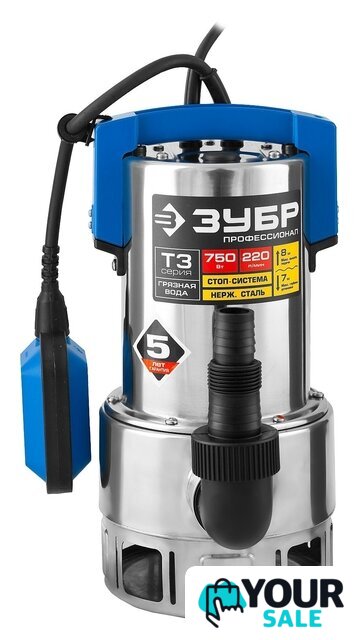 Дренажный насос Зубр НПГ-Т3-750-С - Изображение №3 — Интернет-магазин Your Sale