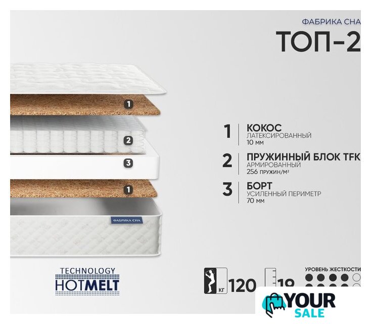 Матрас Фабрика сна Топ-2 160x200 - Изображение №2 — Интернет-магазин Your Sale