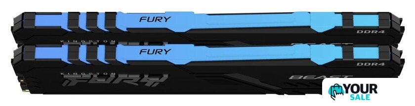 Оперативная память Kingston FURY Beast RGB 2x8GB DDR4 PC4-25600 KF432C16BBAK2/16 - Изображение №2 — Интернет-магазин Your Sale