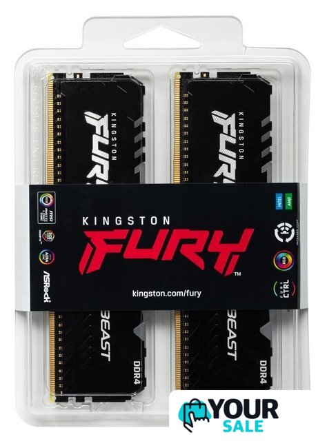 Оперативная память Kingston FURY Beast RGB 2x8GB DDR4 PC4-25600 KF432C16BBAK2/16 - Изображение №6 — Интернет-магазин Your Sale