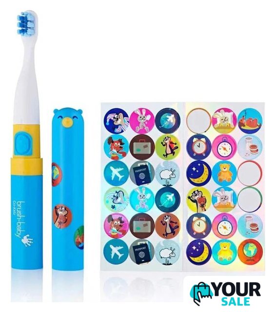Электрическая зубная щетка Brush-Baby Go-Kidz Travel (синий) - Изображение №2 — Интернет-магазин Your Sale