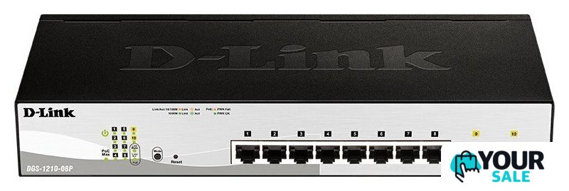 Настраиваемый коммутатор D-Link DGS-1210-08P/G3A - Изображение №1 — Интернет-магазин Your Sale
