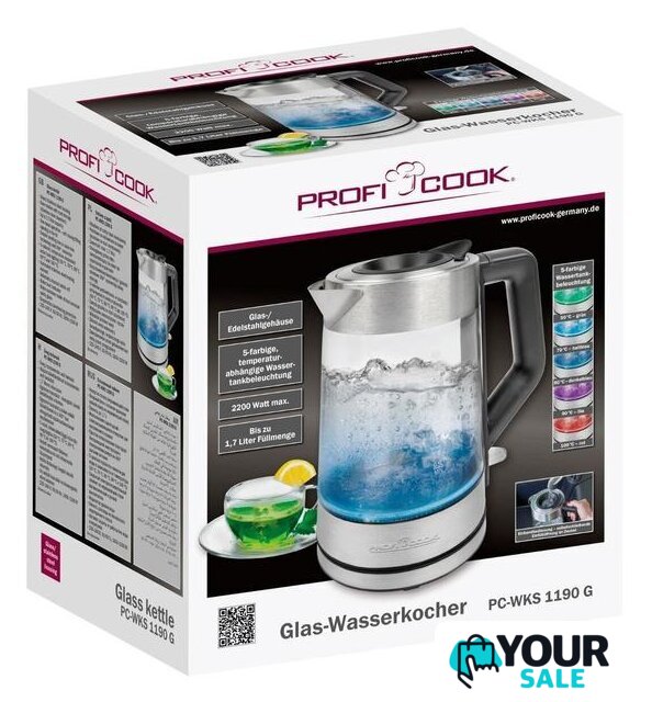 Электрический чайник ProfiCook PC-WKS 1190 G - Изображение №12 — Интернет-магазин Your Sale