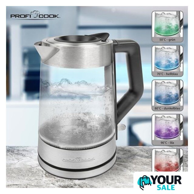 Электрический чайник ProfiCook PC-WKS 1190 G - Изображение №8 — Интернет-магазин Your Sale