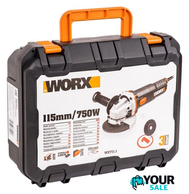 Угловая шлифмашина Worx WX711.1 (кейс) - Изображение №6 — Интернет-магазин Your Sale