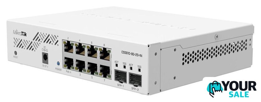 Настраиваемый коммутатор Mikrotik CSS610-8G-2S+IN - Изображение №2 — Интернет-магазин Your Sale