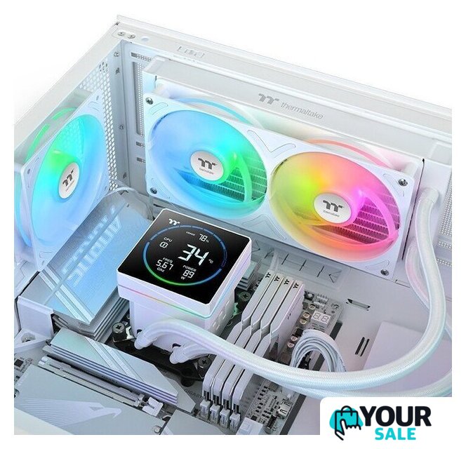 Система жидкостного охлаждения для процессора Thermaltake TH240-S V3 ARGB Sync Snow Edition CL-W471-PL12SW-A - Изображение №5 — Интернет-магазин Your Sale