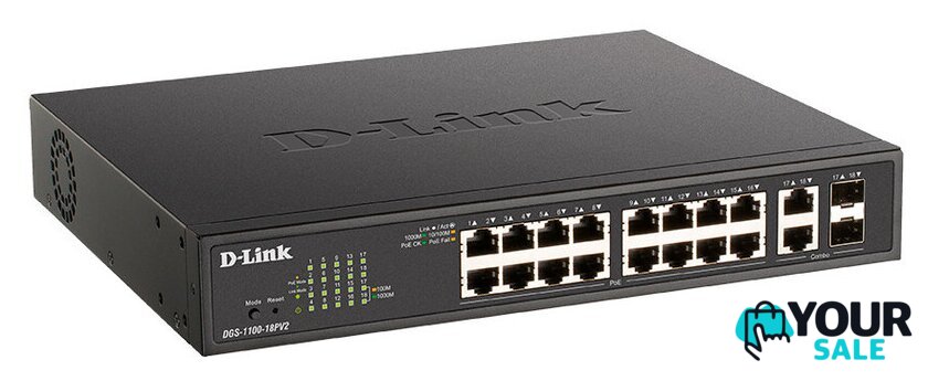 Управляемый коммутатор 2-го уровня D-Link DGS-1100-18PV2/A3A - Изображение №1 — Интернет-магазин Your Sale