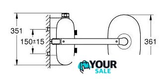Душевая система  Grohe Rainshower System SmartControl 360 DUO 26250000 - Изображение №3 — Интернет-магазин Your Sale