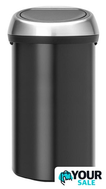 Мусорное ведро Brabantia Touch Bin 60 л (черный матовый) - Изображение №1 — Интернет-магазин Your Sale
