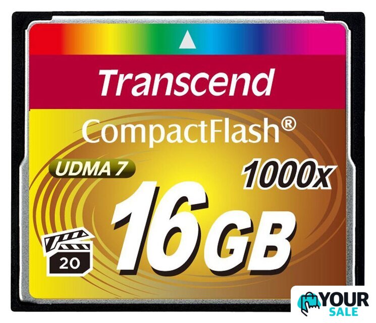 Карта памяти Transcend 1000x CompactFlash Ultimate 16GB (TS16GCF1000) - Изображение №1 — Интернет-магазин Your Sale