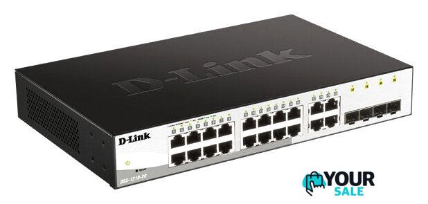Настраиваемый коммутатор D-Link DGS-1210-20/F2A - Изображение №1 — Интернет-магазин Your Sale