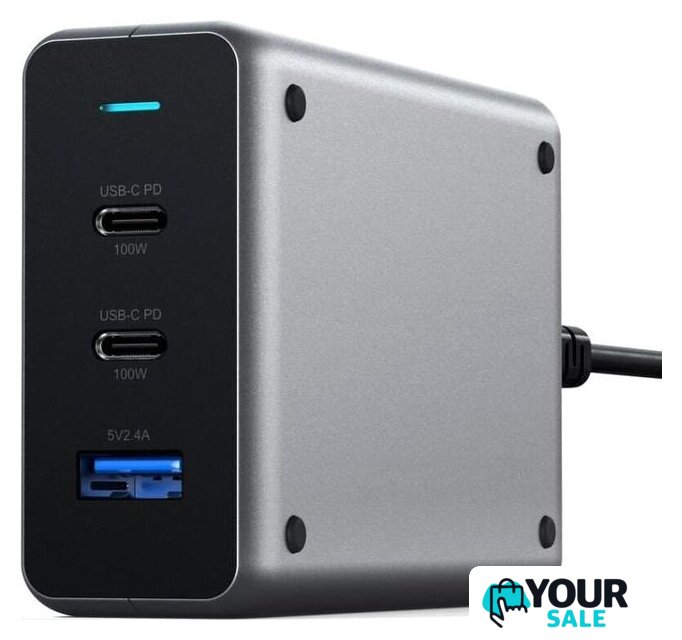 Сетевое зарядное Satechi 100W Type-C PD Compact GAN Charger ST-TC100GM-EU (европейская вилка) - Изображение №2 — Интернет-магазин Your Sale