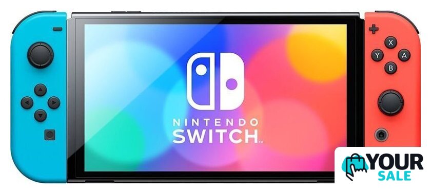 Игровая приставка Nintendo Switch OLED (черный, с неоновыми Joy-Con) - Изображение №2 — Интернет-магазин Your Sale
